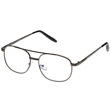Provence Readers Freddie Gunmetal Men's Blue Light +1.50 Reading Glasses 1 pair