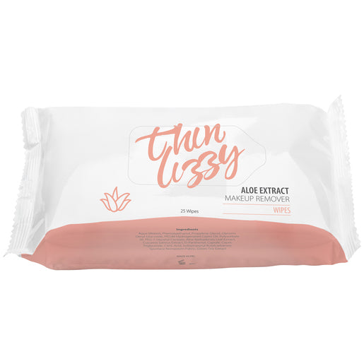 Thin Lizzy Aloe Extract Makeup Remover Wipes 25 wipes