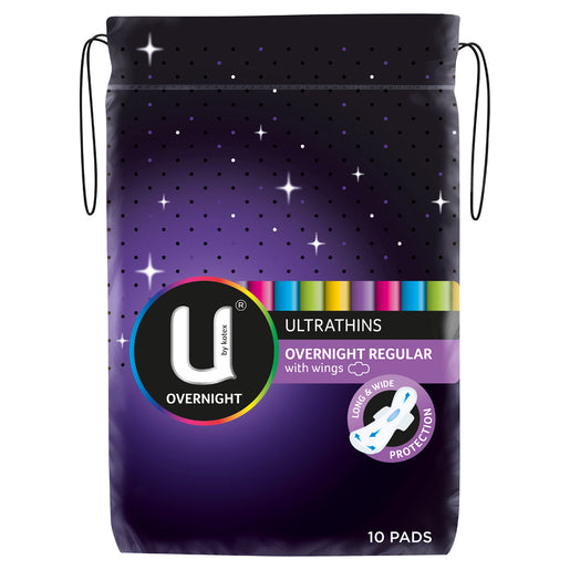 U By Kotex Overnight Ultrathin Pads 10 ea