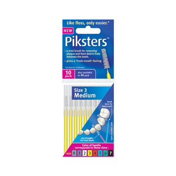Piksters Interdental Brushes Size 3 Yellow 10 pack