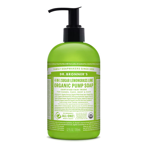 DR. BRONNER'S Lemongrass 4-in-1 Organic Pump Soap 355 ml