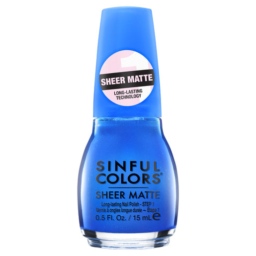 SinfulColors Nail Polish - Sheer Kiss Of Cobalt 15 ml