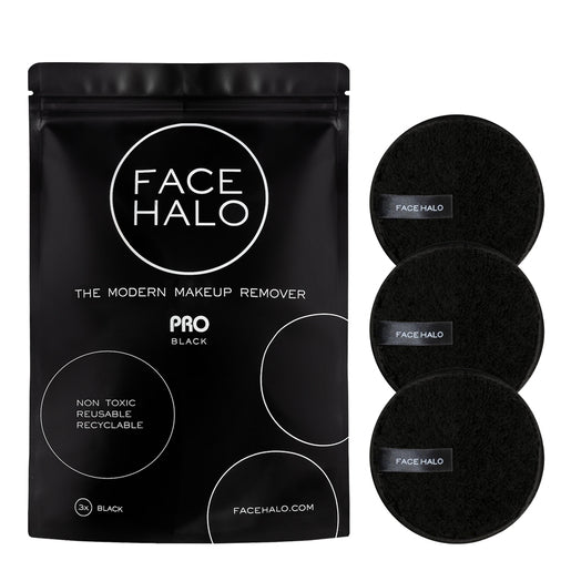 Face Halo Pro Black Makeup Remover Pads 3 pack