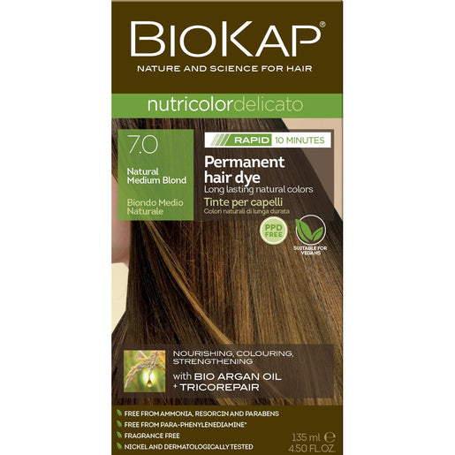 BioKap Nutricolor Delicato Rapid 7.0 Natural Medium Blond 135 ml