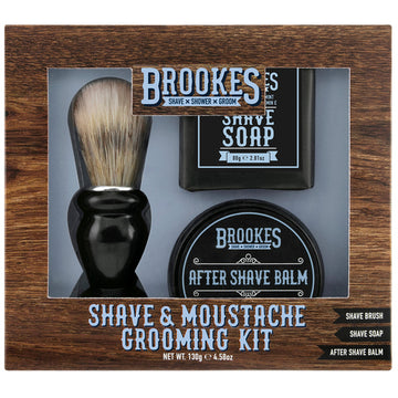 Brookes Shave & Moustache Grooming 3 piece
