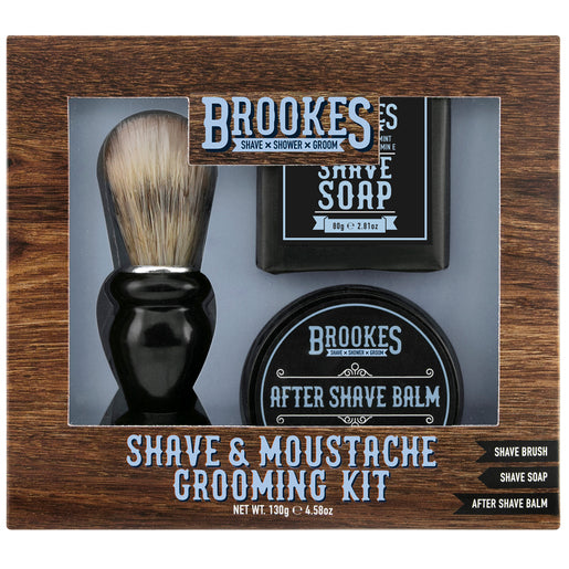 Brookes Shave & Moustache Grooming 3 piece