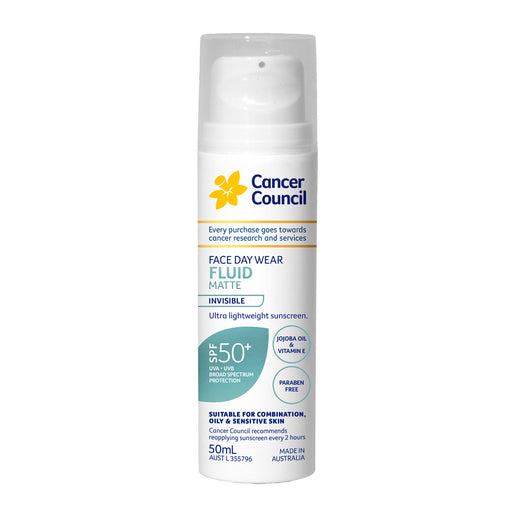 Cancer Council Face Day Wear Fluid Matte Invisible SPF50+ 50 ml