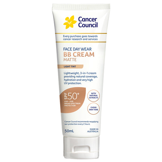 Cancer Council Face Day Wear BB Cream SPF 50+ Light Tint 50 ml