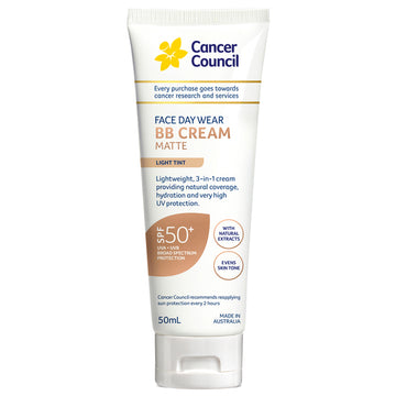 Cancer Council Face Day Wear BB Cream SPF 50+ Light Tint 50 ml