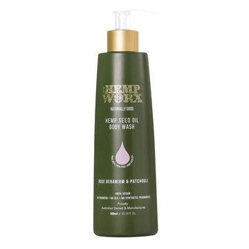 The Hemp Worx Rose Geranium & Patchouli Body Wash 300 ml