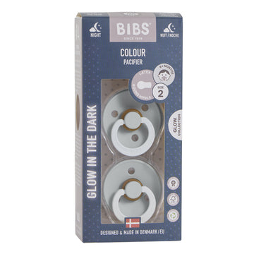 Bibs Pacifier Night Glow Cloud Size 2 2 pack