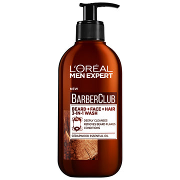 L'Oréal Paris Men Expert Barber Club 3-in-1 Beard + Face + Hair Wash 200 ml