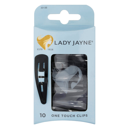 Lady Jayne One Touch Clips, Black 10 pack