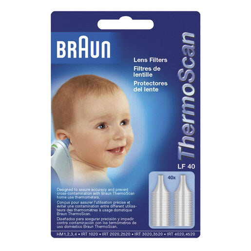Braun ThermoScan IR Ear Thermometer Lens Filters 40 pack