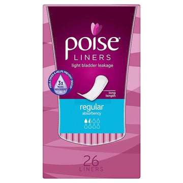 Poise Regular Liners 26 pack